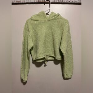 Lime green cropped hoodie